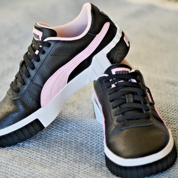 PRE-OWNED Size: 6.5 US Women/5 US Big Kid | PUMA Cali AC Platform Black/Pink - Picture 4 of 12
